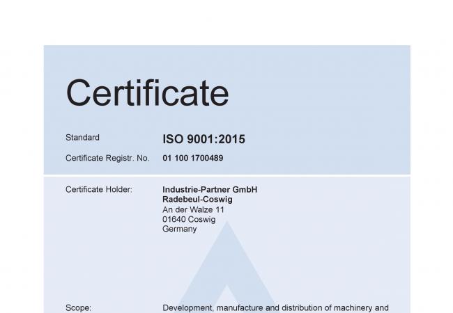 IP sucessfully passed the quality management audit again